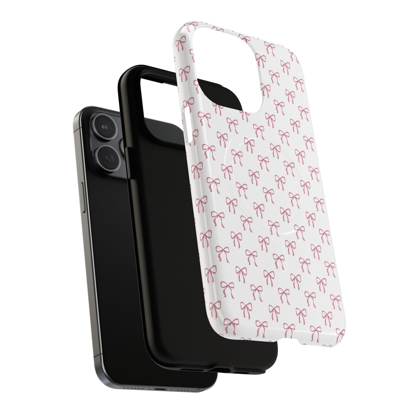 Blush Coquette Bow Bliss Magnetic iPhone Cases, Gift for Her, Cute iPhone Accessories, Fun Personalized Cases, Stylish Tech Gifts, Birthday Present