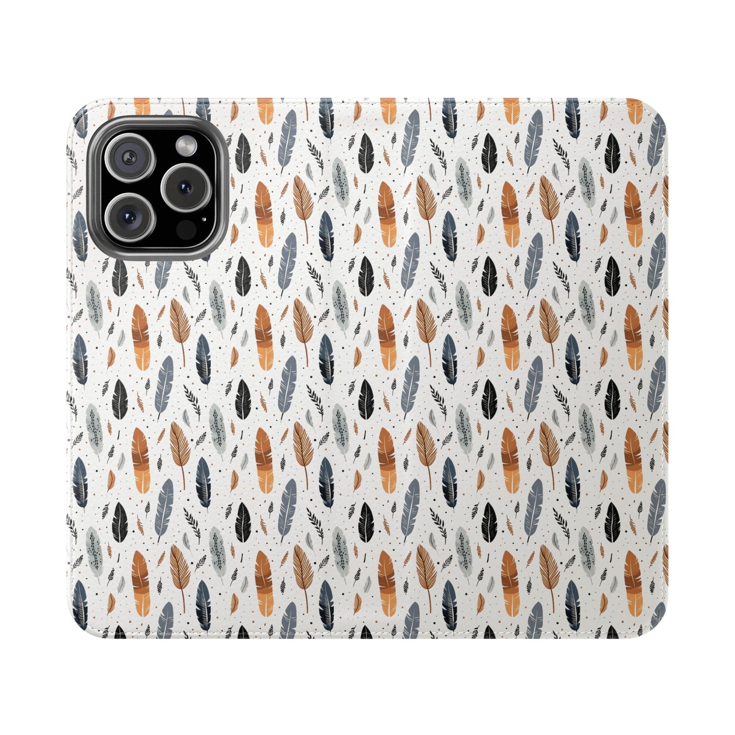 Whispering Feathers iPhone and Samsung Flip Cases