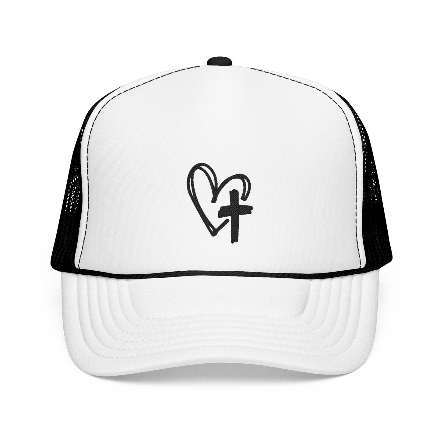 Love & Faith Embroidery Inspirational Foam Trucker Hat