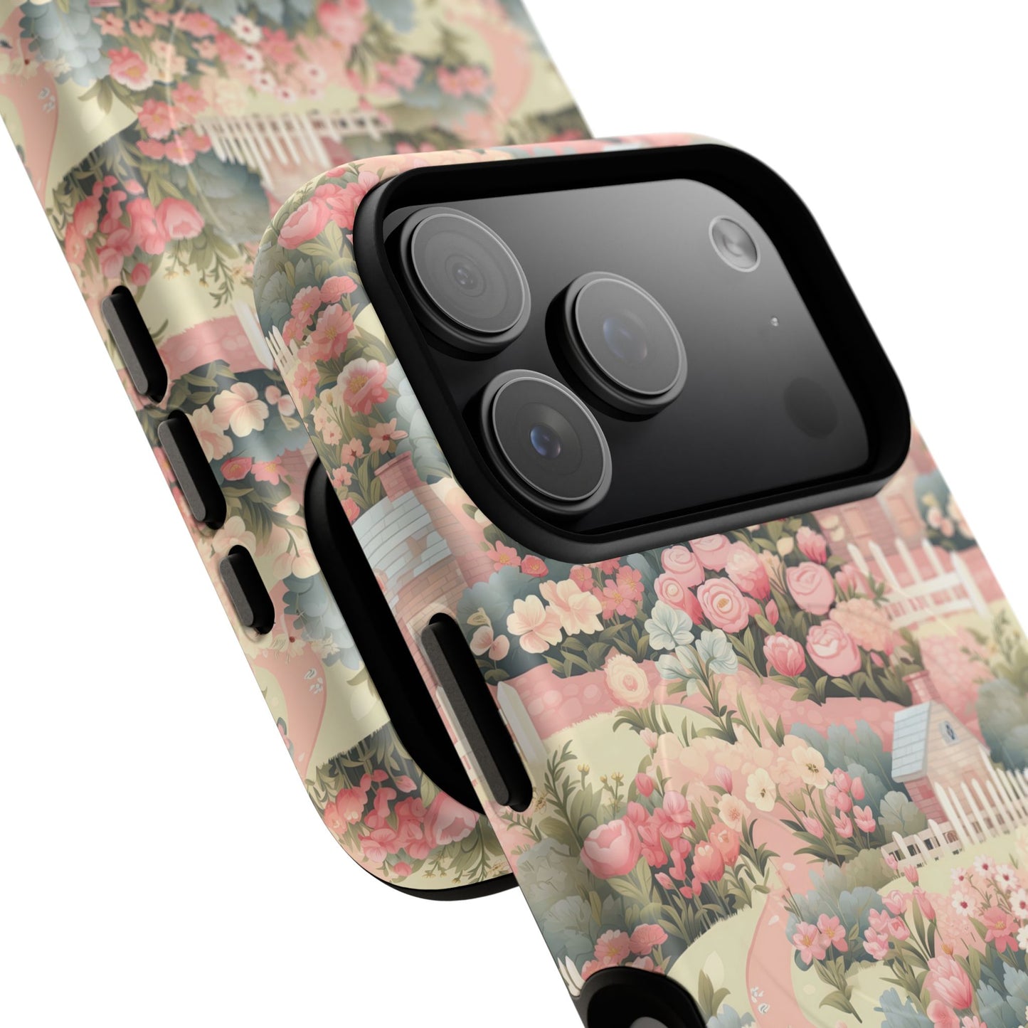 Pastel Garden Haven Tough iPhone Magnetic Case, Durable Protection, Flower Design, Gift for Her, Birthday, ,Phone Accessory, Spring Decor