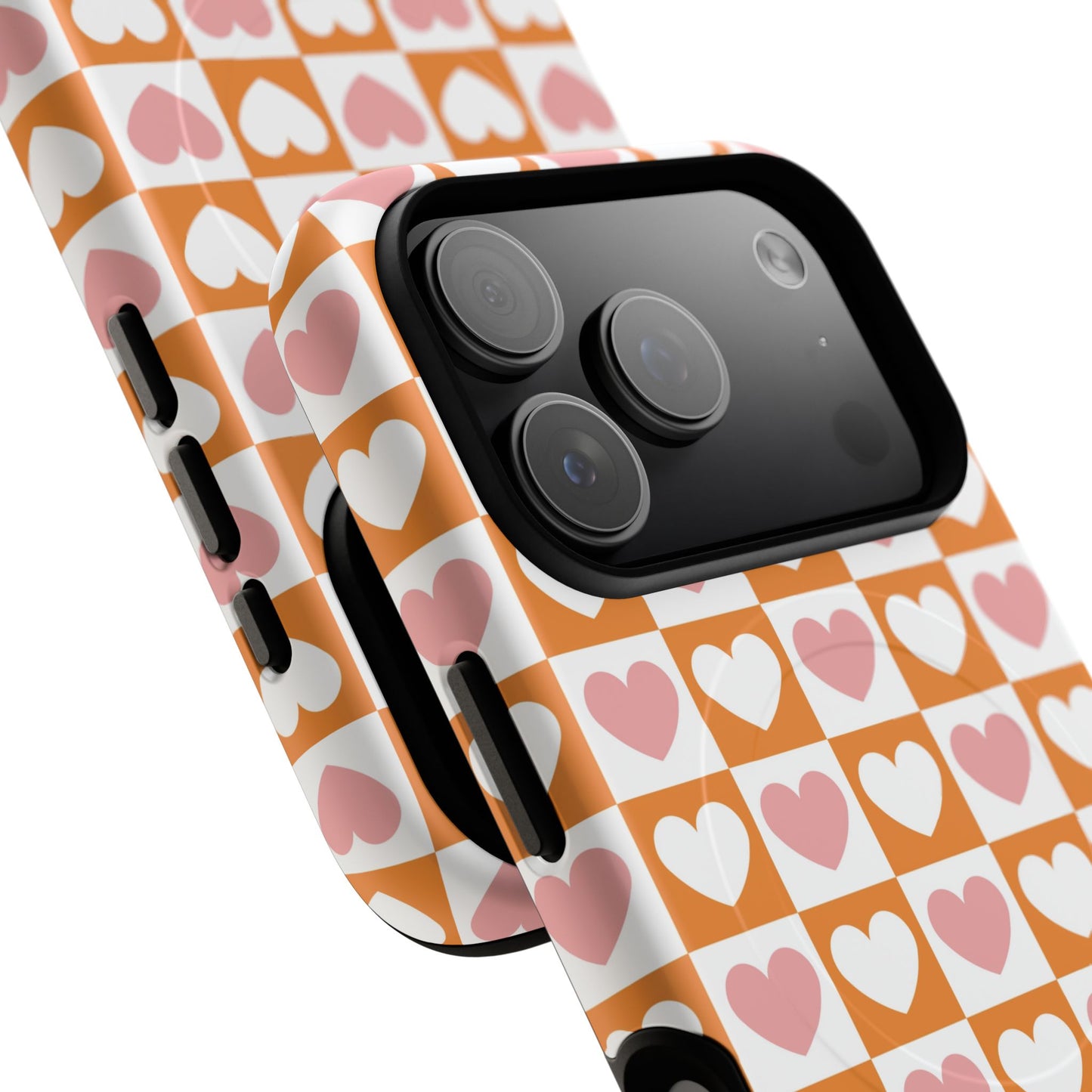 Heart Pattern Magnetic iPhone Case, Valentine Gift, Cute iPhone Accessory, Durable Case for Lovers, Custom iPhone Skin, Sweetheart Case