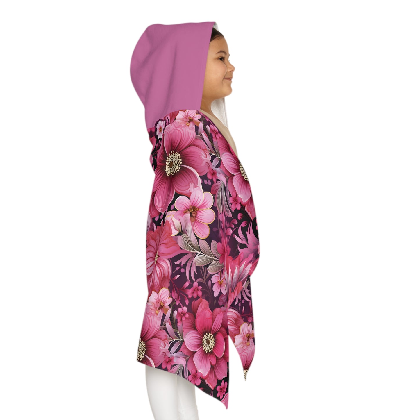 Peony Dreams Snuggle Youth Hooded Towel