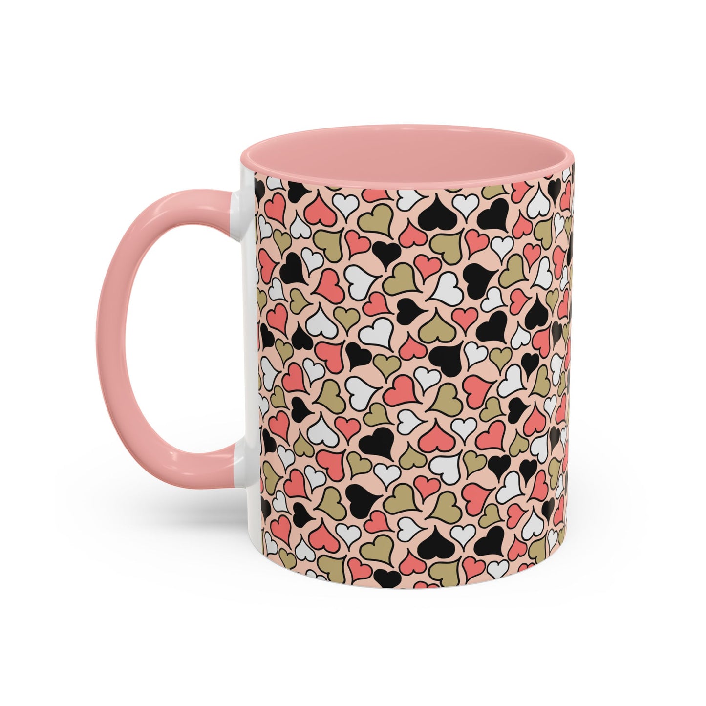 Colorful Heart Pattern Coffee Mug - Perfect Gift for Love & Friendship