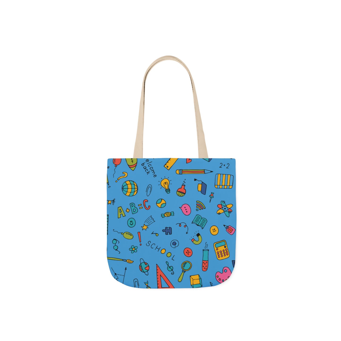 Personalized Classroom Couture Composition Book Inspired Canvas Tote Bag with Colorful Straps, Cute School Bag, Eco-Friendly Tote, Back to School Shopping Bag, Teacher Gift Idea