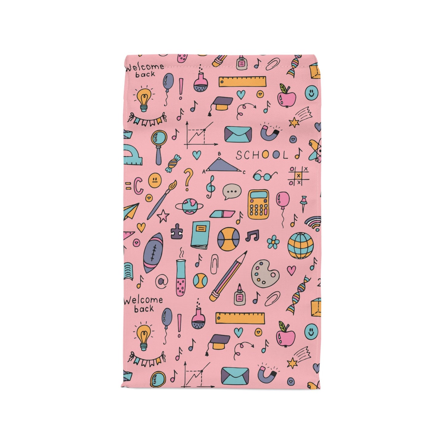 Custom Pink Chalkboard Chic Composition Book Inspired Stylish Polyester Lunch Box for Kids - Perfect for School, Picnics, or Snacks | Personalized ABC Design, Back to School, Family [...]