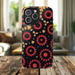 Midnight Ember Bloom Tough Magnetic iPhone Case, Bohemian Floral Design, Stylish iPhone Protection, Gift for Her, Trendy iPhone Accessories