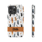 Personalized Whispering Feathers Samsung, Google Pixel and iPhone Case, Custom Name Case.