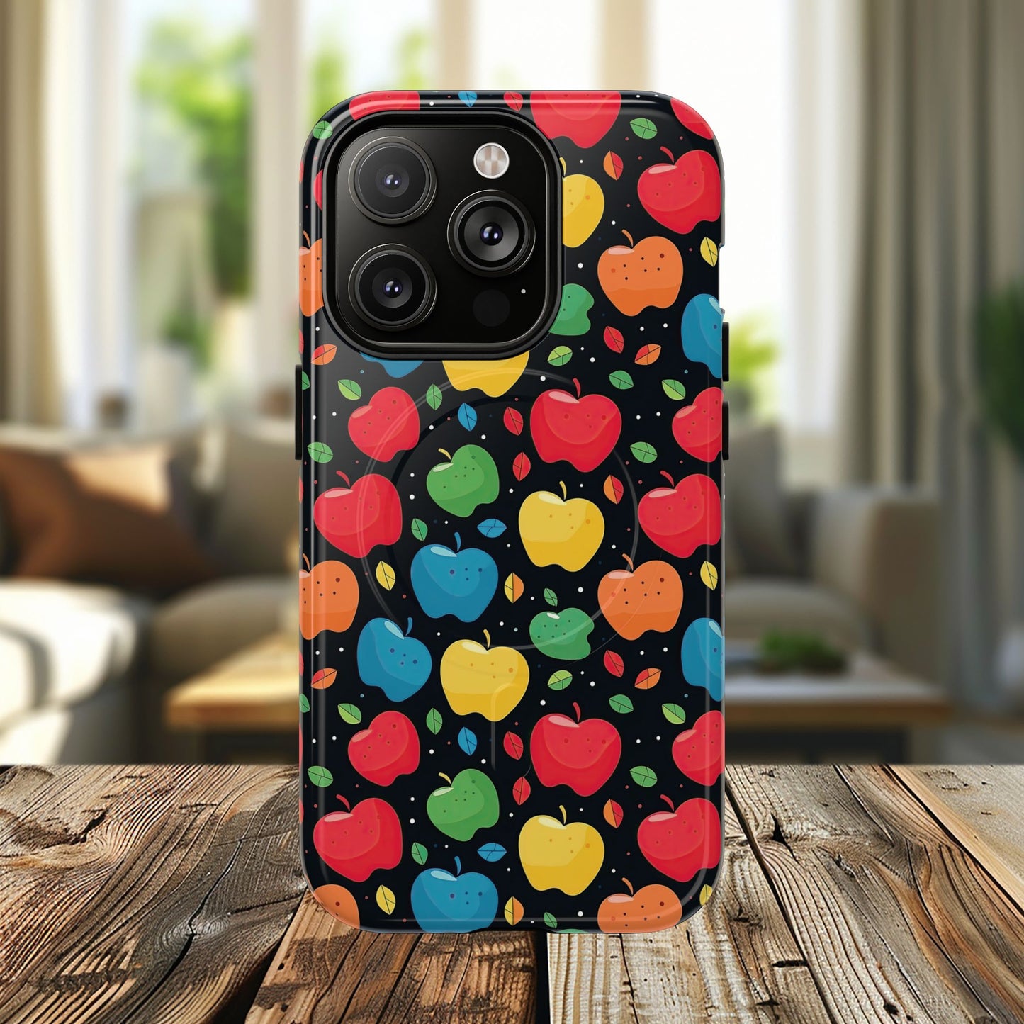 Apple Orchard Pop Magnetic iPhone Case, Tough iPhone Cover, Fun Cell iPhone Accessory, Gift for Kids, Gift for Teachers, Vibrant Tech Protection