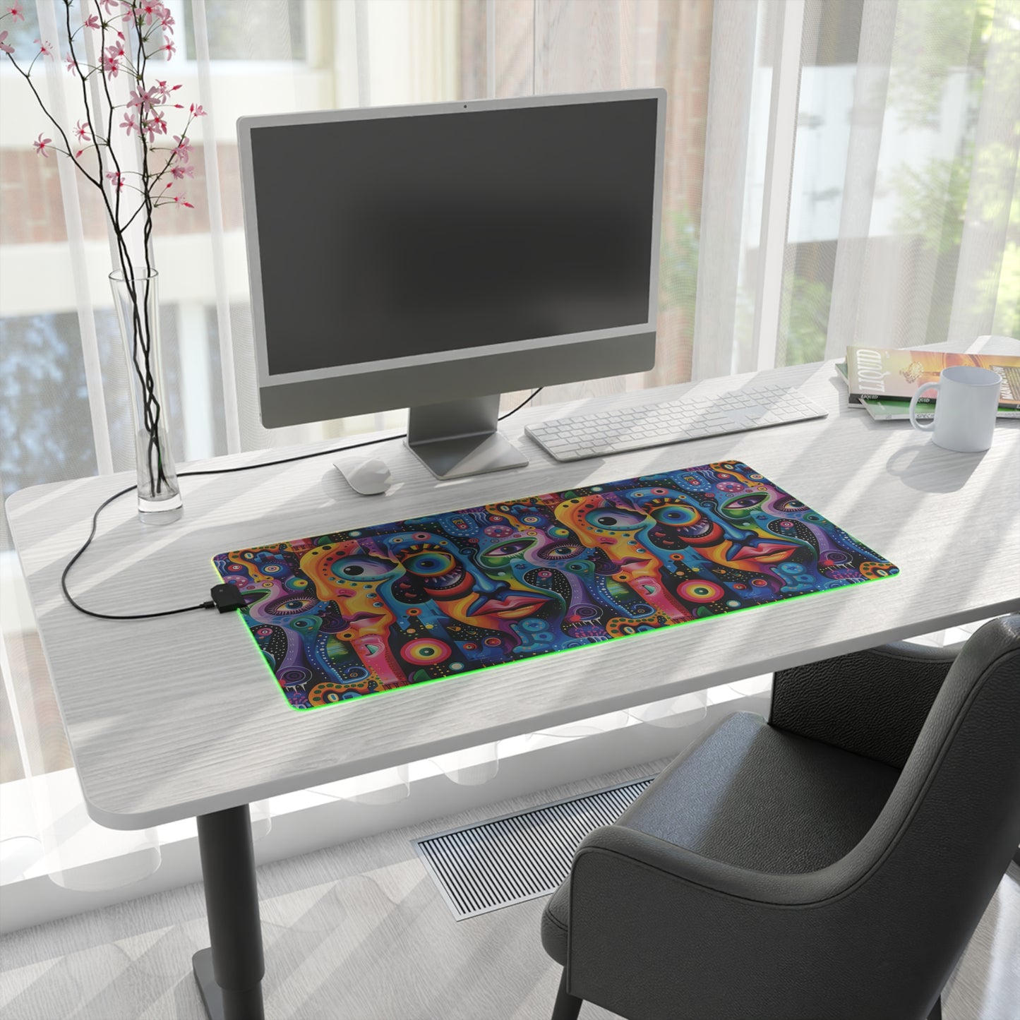 Psychedelic Visions LED Gaming Mouse Pad