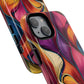 Vibrant Leaf Wave Tough Magnetic Phone Case, Vibrant Smartphone Cover, Unique Protective Case for Gifts, Phone Accessories, Trendy Design