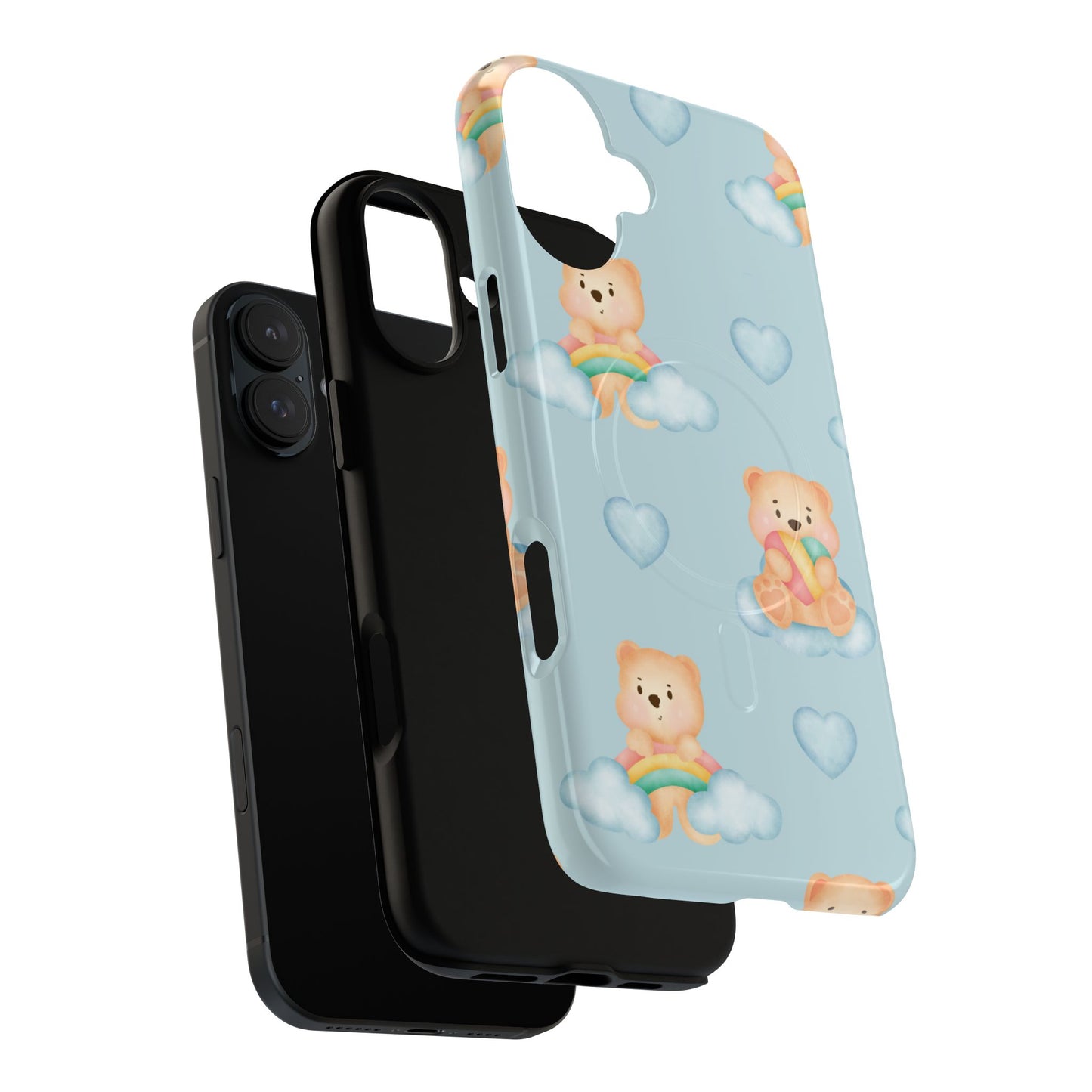 Cute Bear Magnetic iPhone Case, Kid-Friendly iPhone Cover, Stylish Cell Accessory, Gift for Kids, Durable Design for Any Occasion