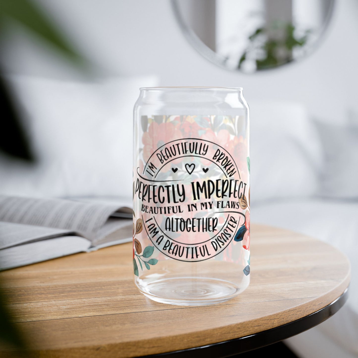 Perfectly Imperfect Sipper Glass, 16oz