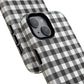 Black and White Gingham Phone Case, Tough Magnetic Cases, Stylish Phone Cover, Gift for Her, Trendy Phone Accessory, Checkered Print