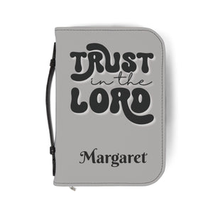 Personalized Floral Cross Bible Cover - Trust in the Lord Design| Baptism | Christening | Anniversary | Birthday Gifts.