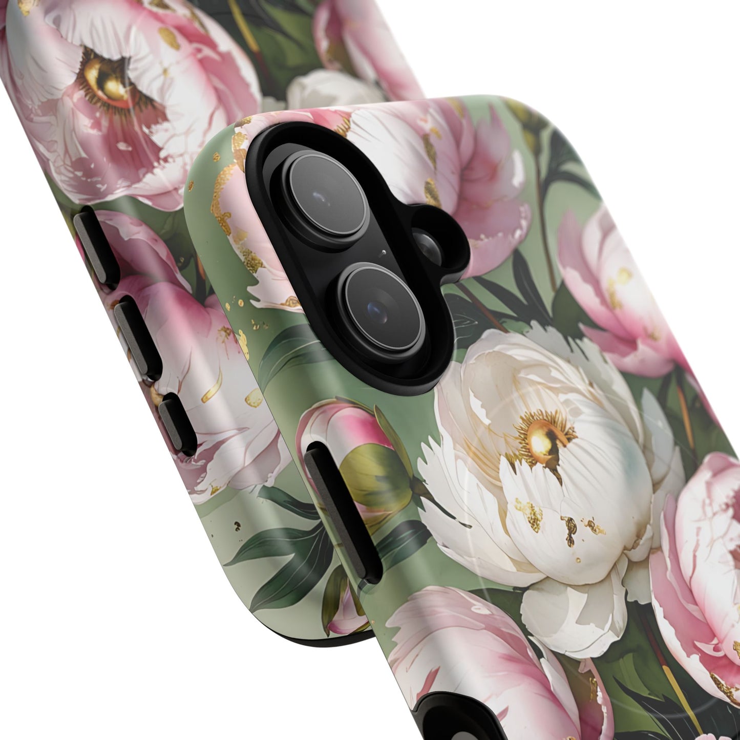 Floral Peonies Tough Magnetic Phone Cases, Durable Floral Phone Cover, Chic Flower Case, Stylish Phone Protector, Gift for Her