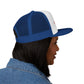 Red 'ELOHIM, GENESIS 1:1'  Embroidered 5 Panel Trucker Cap | Casual Style Hat, Adjustable, Unisex, Perfect Gift for Outdoors, Festivals, Daily Wear