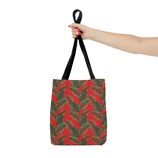 Red Tropical Bliss Tote Bag