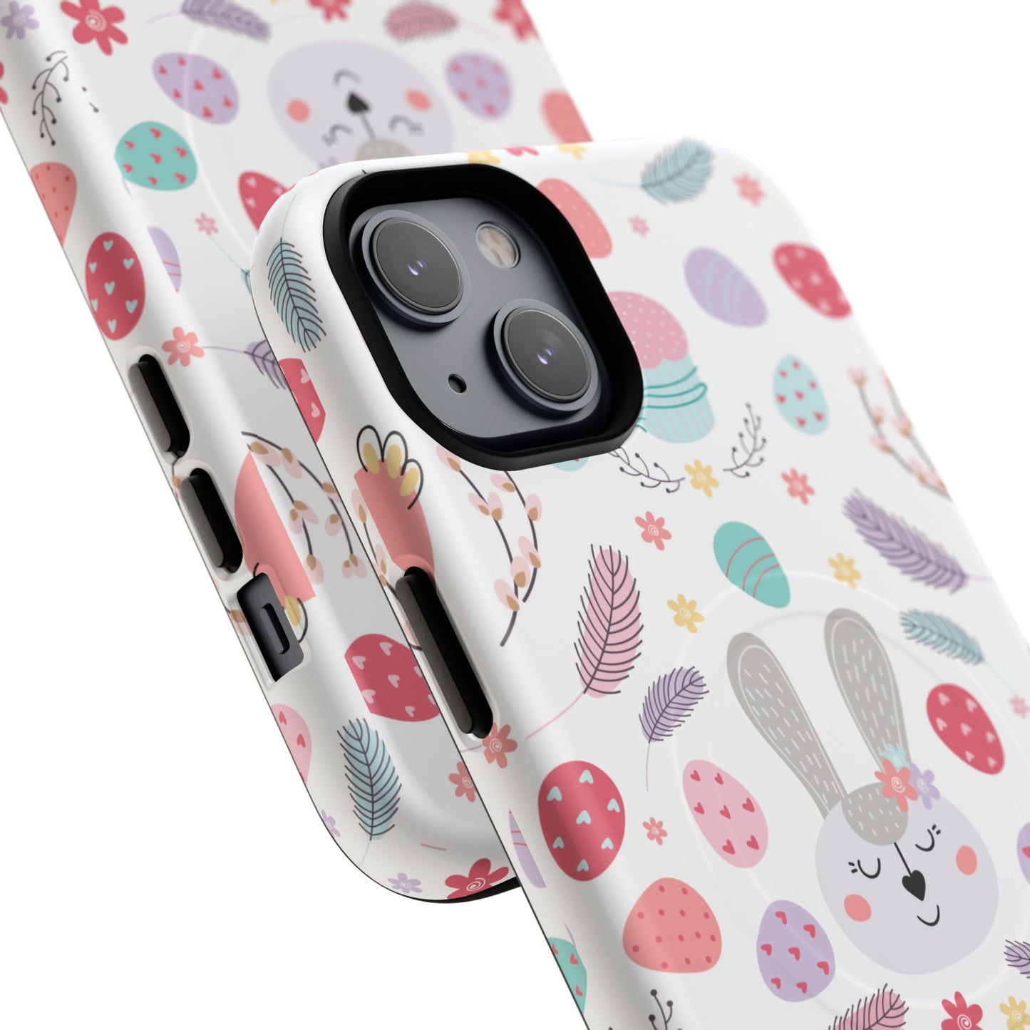 Cute Easter Bunny iPhone Case, Tough Magnetic Phone Cover, Spring Gift, Durable iPhone Accessory, Adorable Easter Decor