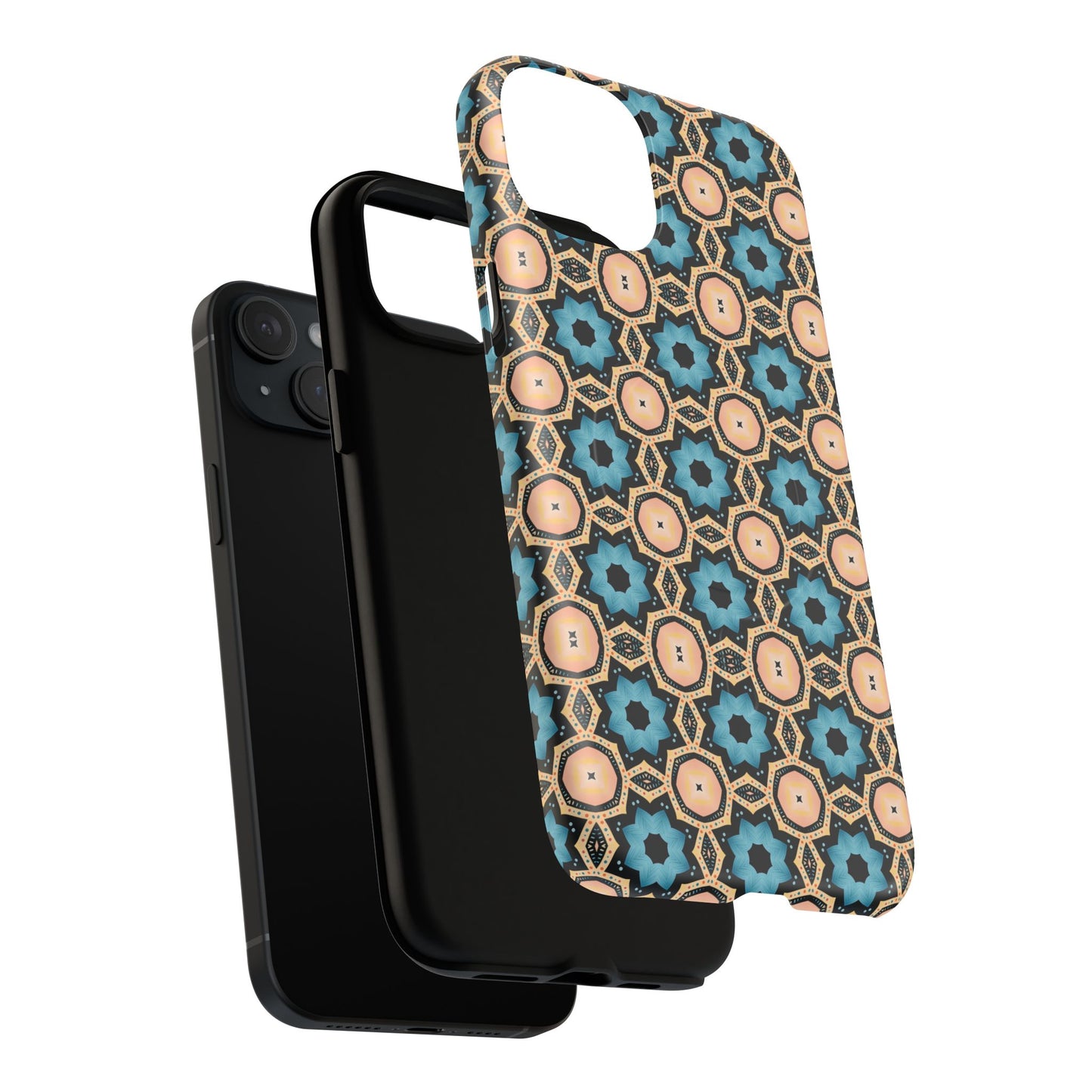 Sahara Star Mosaic Colorful Geometric iPhone Cases, Tough Magnetic iPhone Cases, Vibrant Design iPhone Cover, Durable iPhone Protection, Stylish Tech Accessories.