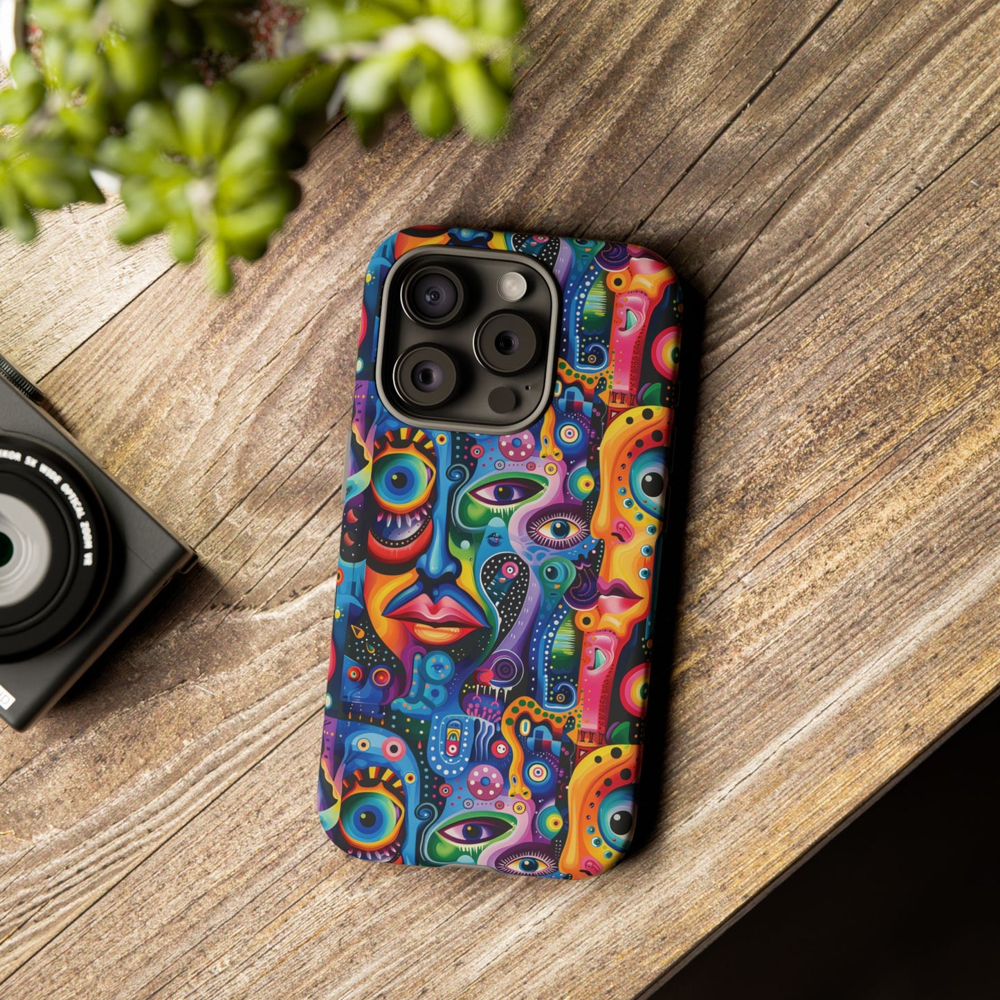 Psychedelic Visions Colorful Art iPhone Case - Tough Cases with Vibrant Abstract Design