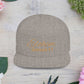 Brown Script 'Elohim' Snapback Cap - Faith-Inspired Flat Bill Hat, Baseball Hat, Perfect for Gifts, Daily Wear, Spiritual Events