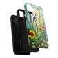 Floral Stained Harmony Glass Tough Magnetic Phone Case | Nature Inspired Design | Durable Protection | Gift for Nature Lovers | Spring Vibe