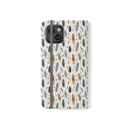 Whispering Feathers iPhone and Samsung Flip Cases