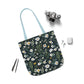 Daisy Delight Floral Canvas Tote Bag with 5-Color Straps | Eco-Friendly Shopping Bag