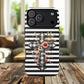Grace in Bloom Tough Magnetic iPhone Case with Floral Cross Design, Boho iPhone Cover, Striped iPhone Case, Unique Religious Gift, Trendy Cell iPhone Accessory.