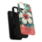 Tough Floral Phone Case, Tropical Hibiscus Design, Gift for Her, Summer Accessory, Customizable Phone Cover