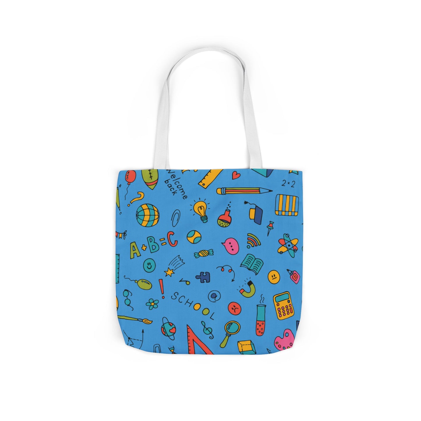 Personalized Classroom Couture Composition Book Inspired Canvas Tote Bag with Colorful Straps, Cute School Bag, Eco-Friendly Tote, Back to School Shopping Bag, Teacher Gift Idea