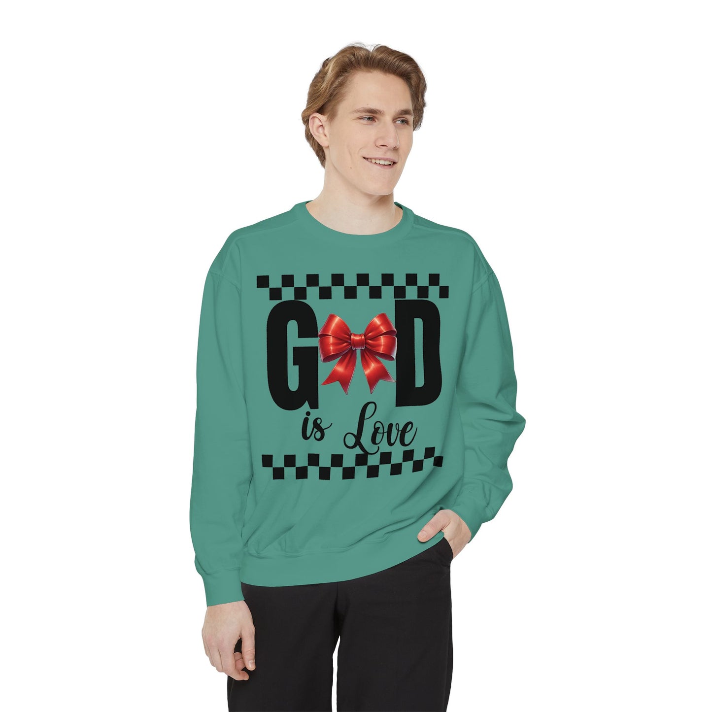 GOD is LOVE Unisex Comfort Colors Garment-Dyed Sweatshirt