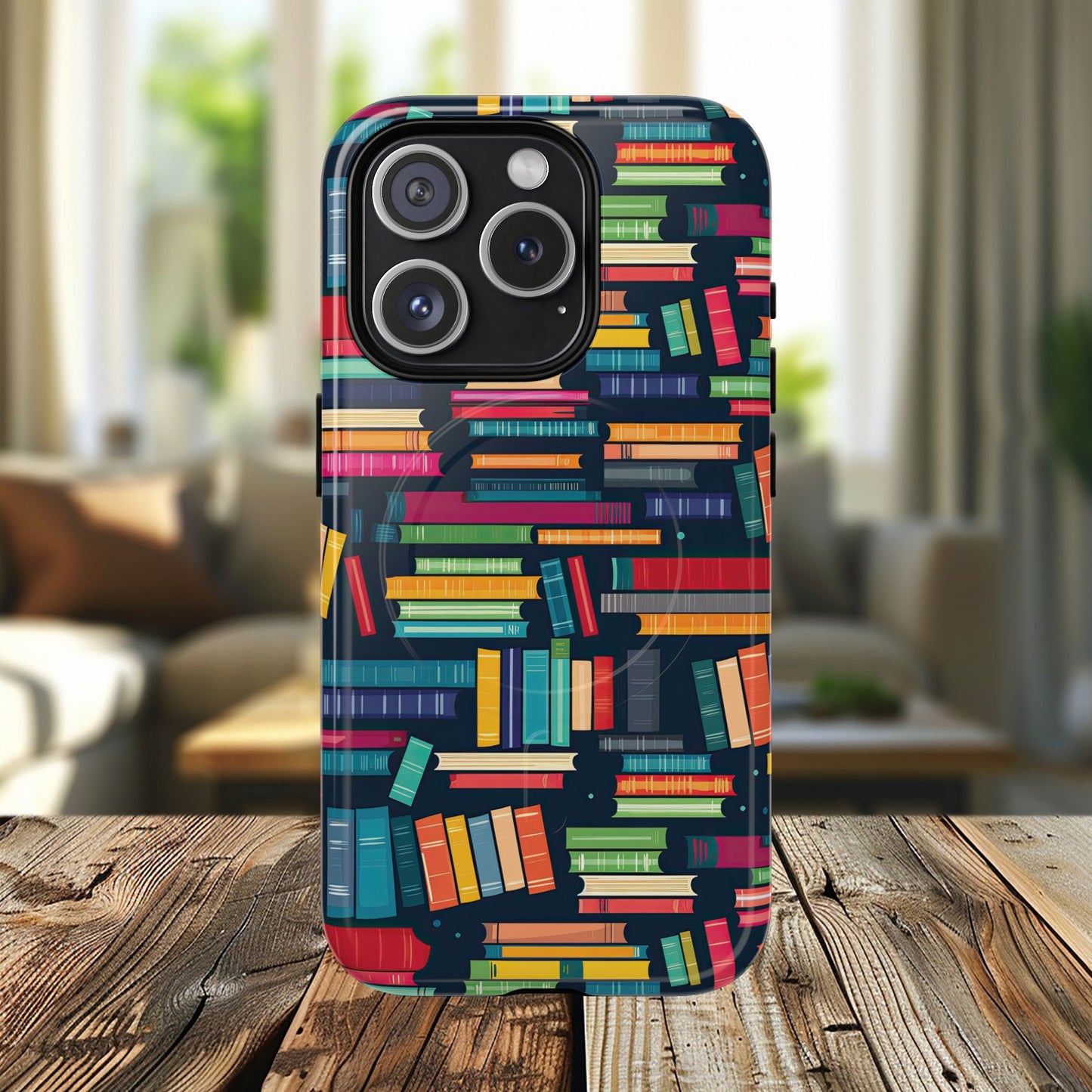 Colorful Book-Themed Phone Case, Literary Gift, Tough Magnetic Case, Book Lover’s Accessory, Phone Protection, Reading Enthusiast