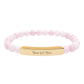 Engravable Natural Stone Stretch Bar Bracelet — Personalized Beaded Wristband