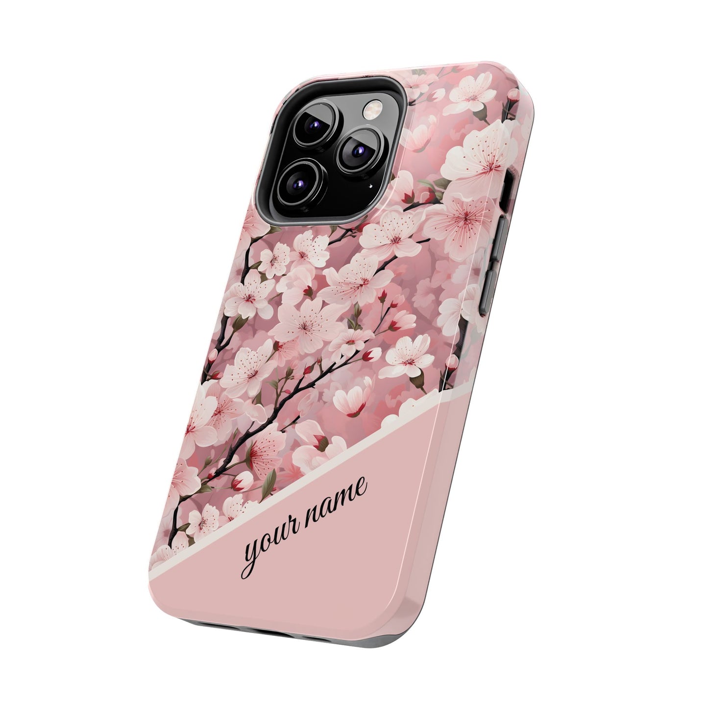 Personalized Cherry Blossom iPhone and Samsung Tough Phone Cases