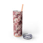 Cherry Blossom Skinny Tumbler with Straw - 20oz Floral Drinkware