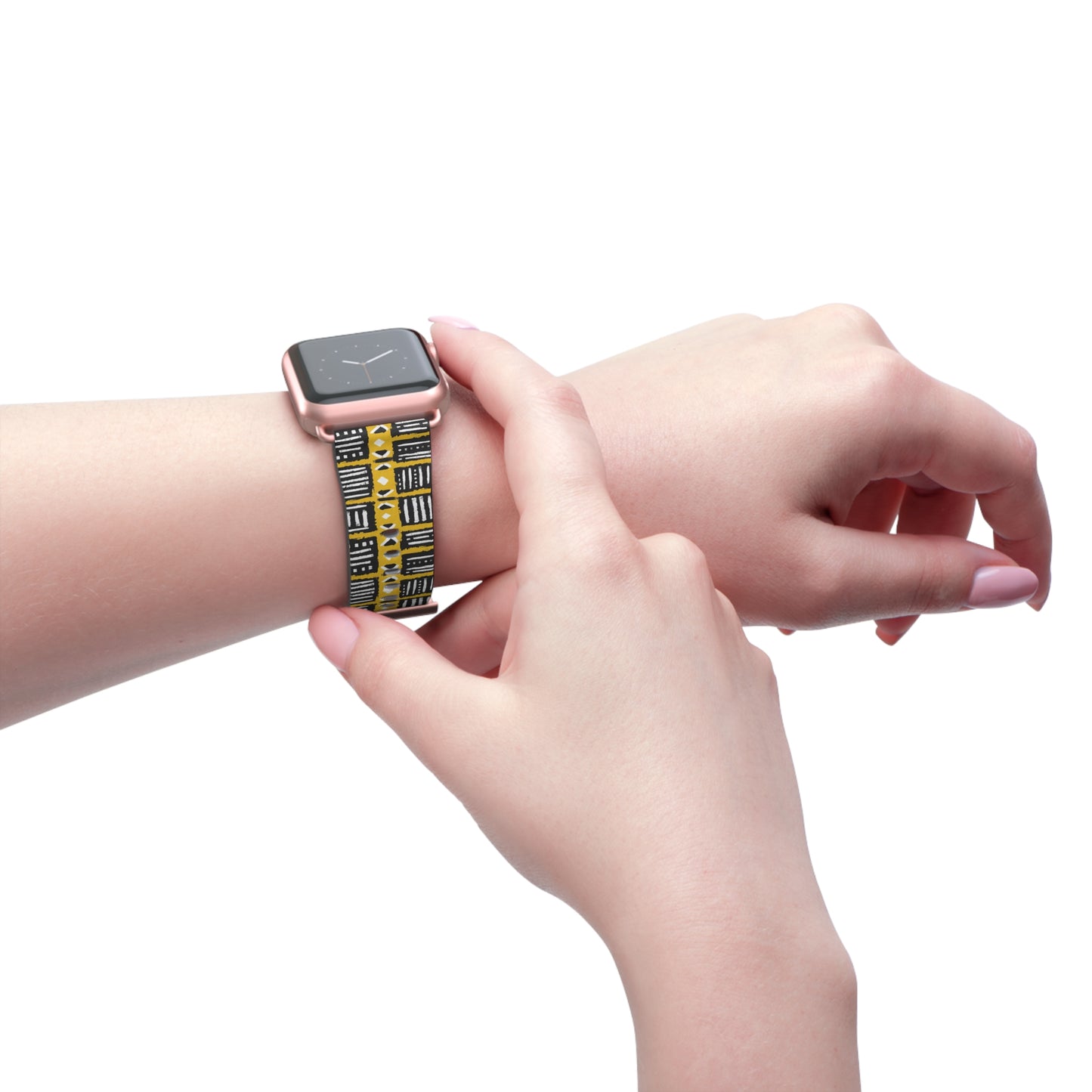 Tribal Vibes Stylish Abstract Print Watch Band - Unique Accessory for Fashion Lovers.