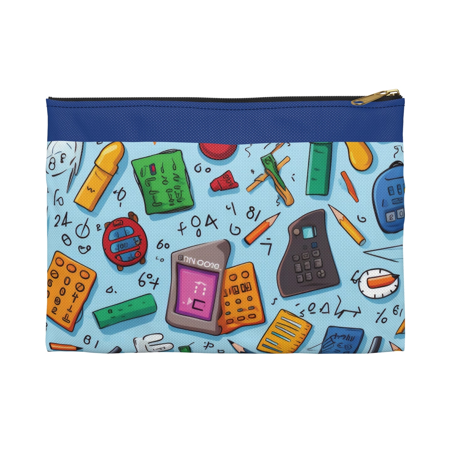 Blue Academic Adventures Accessory Pouch