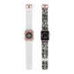 Urban Graffiti Trendy Apple Watch Band with Urban Design - Black and White Graffiti Style