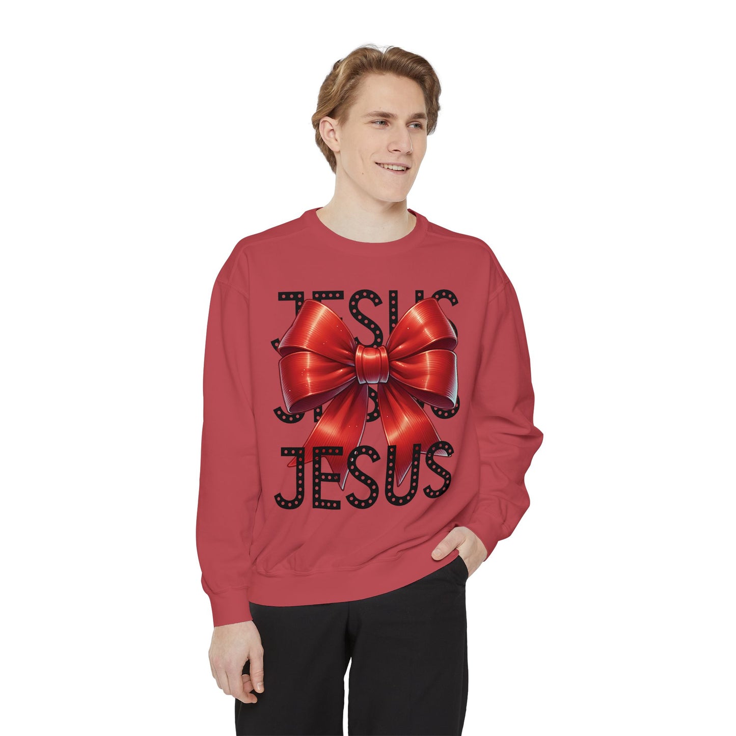 JESUS Charm Unisex Garment-Dyed Sweatshirt