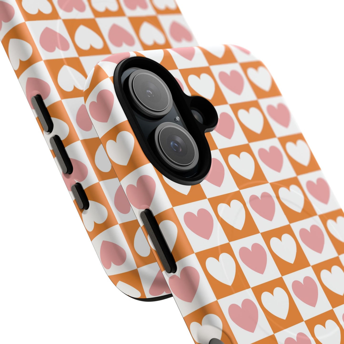 Heart Pattern Magnetic iPhone Case, Valentine Gift, Cute iPhone Accessory, Durable Case for Lovers, Custom iPhone Skin, Sweetheart Case
