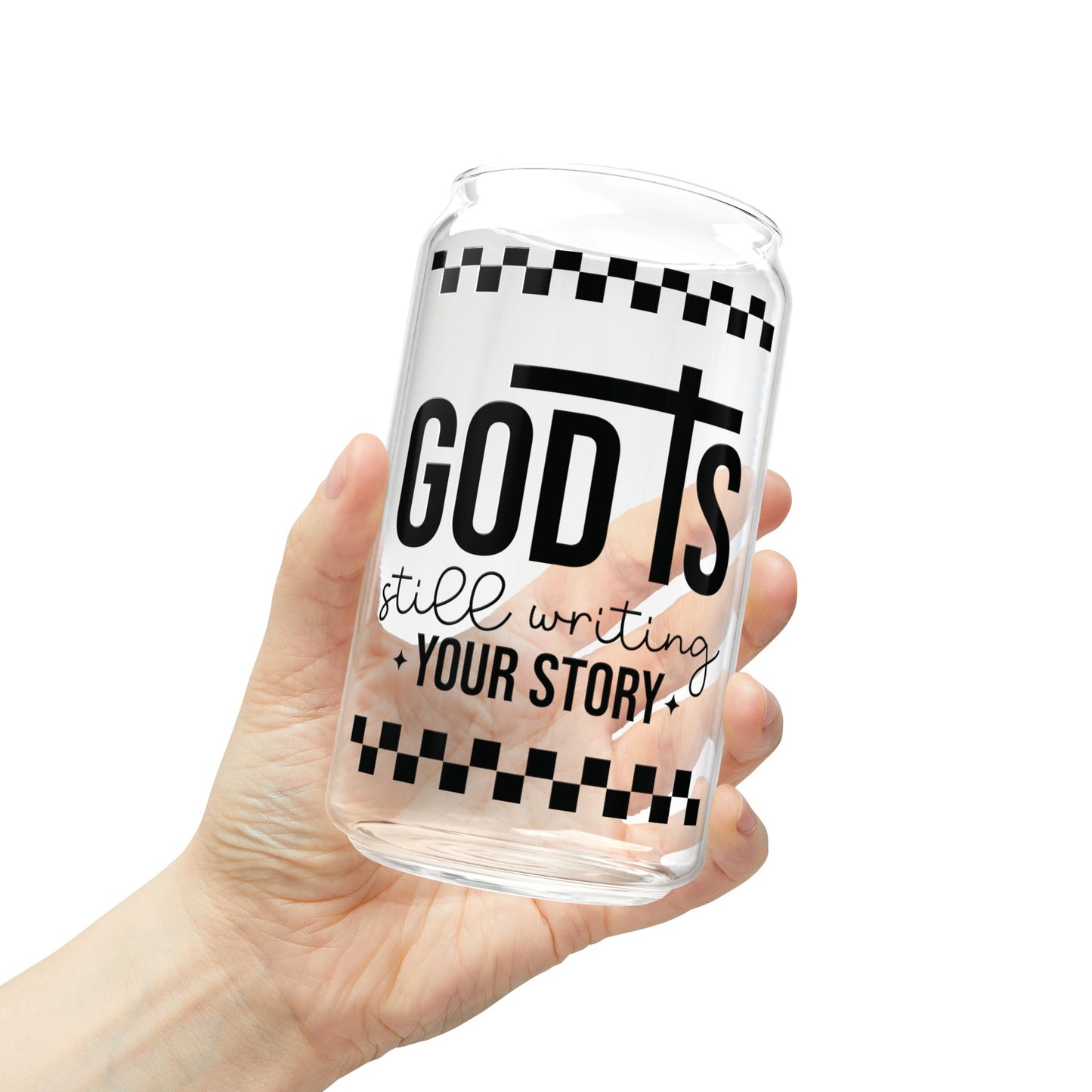 God is Still Writing Your Story Sipper Glass, 16oz