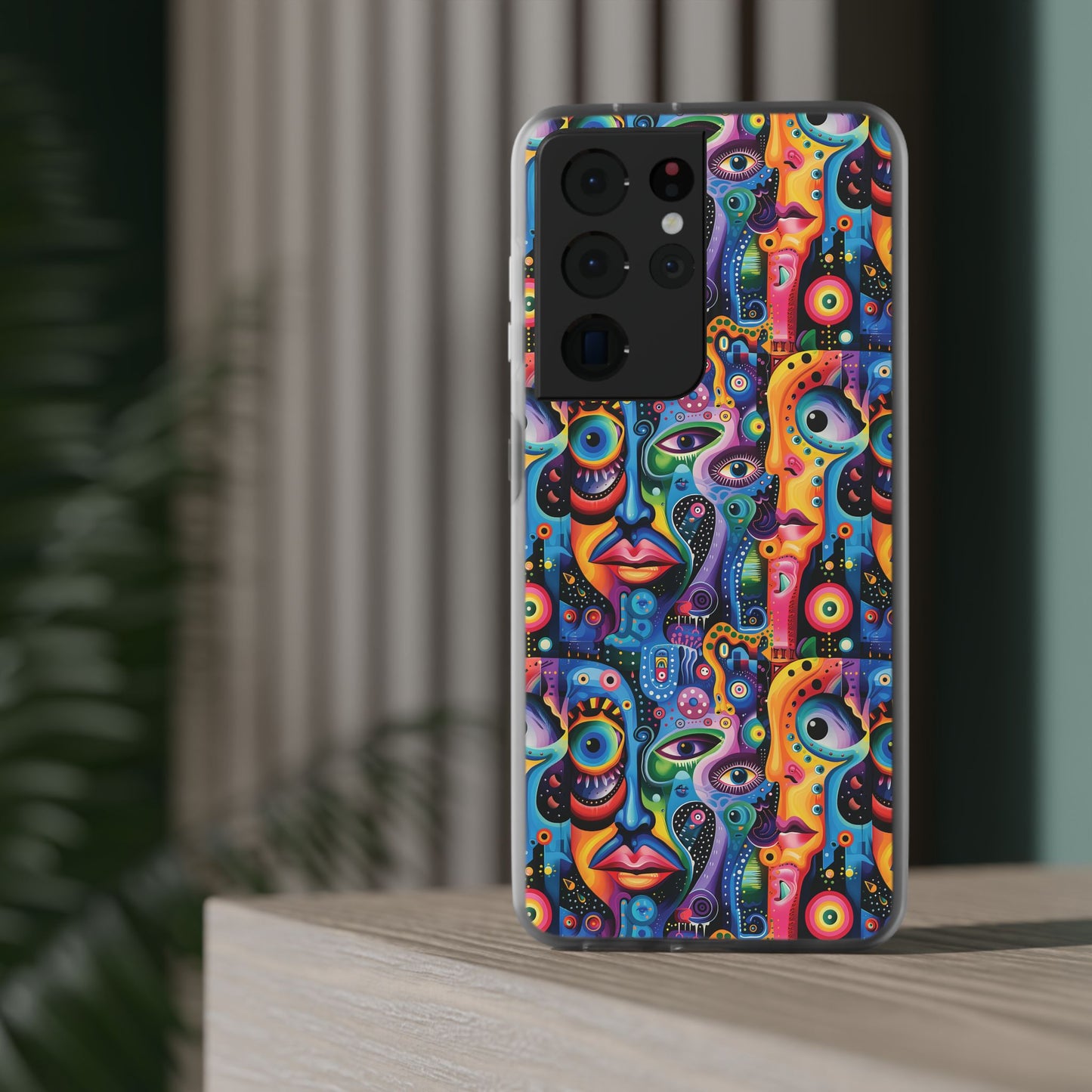 Psychedelic Visions Flexi iPhone and Samsung Case - Colorful Abstract Design.