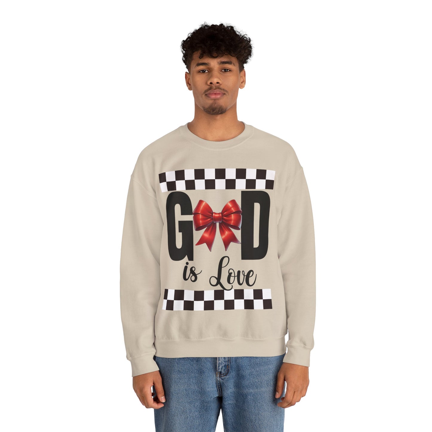 GOD is LOVE Unisex Gildan Heavy Blend™ Crewneck Sweatshirt.