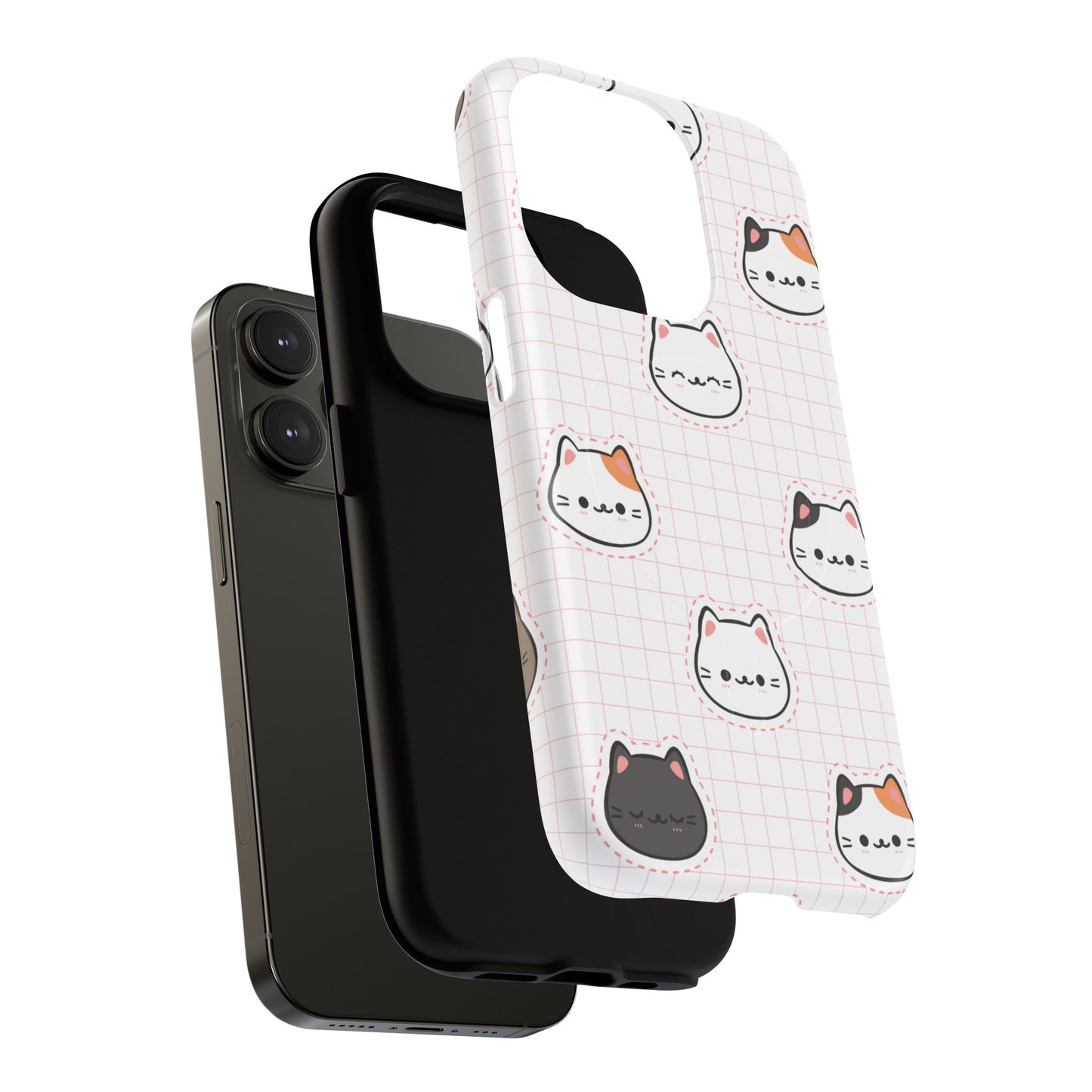Cute Cat Tough Magnetic Case, iPhone Cover, Cat Lover Gift, Cute Cat Accessories, Pet-Themed iPhone Case