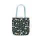 Daisy Delight Floral Canvas Tote Bag with 5-Color Straps | Eco-Friendly Shopping Bag
