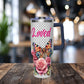 40oz Floral Butterfly Tumbler — Personalized "Name and Affirmation" Vacuum Insulated Cup