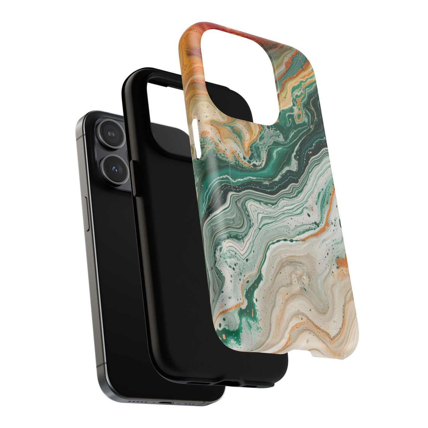 Stylish Tough Acrylic Magnetic iPhone Cases for Everyday Protection, Marble Design, Unique Gifts for Tech Lovers, Holiday Essentials