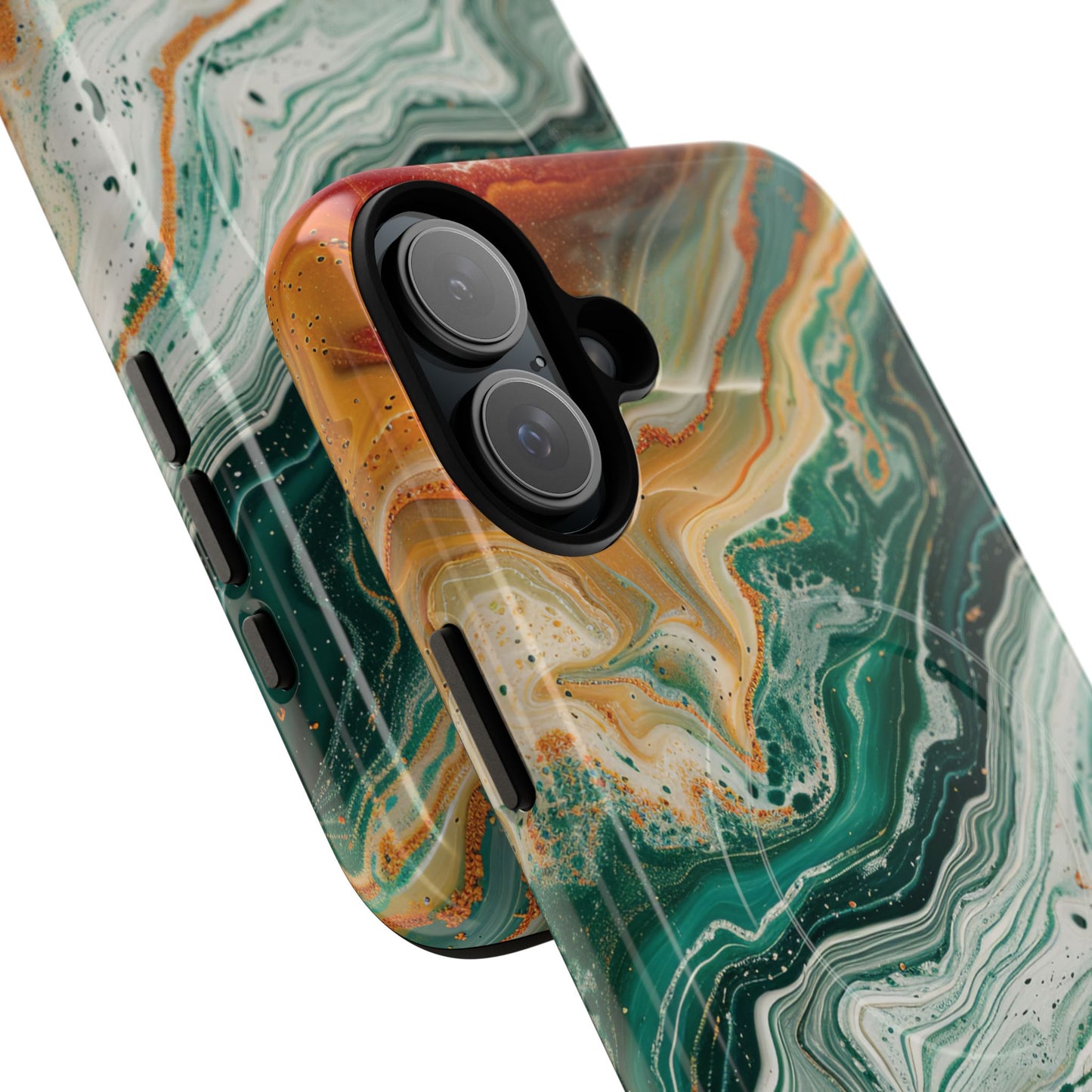 Stylish Tough Acrylic Magnetic iPhone Cases for Everyday Protection, Marble Design, Unique Gifts for Tech Lovers, Holiday Essentials