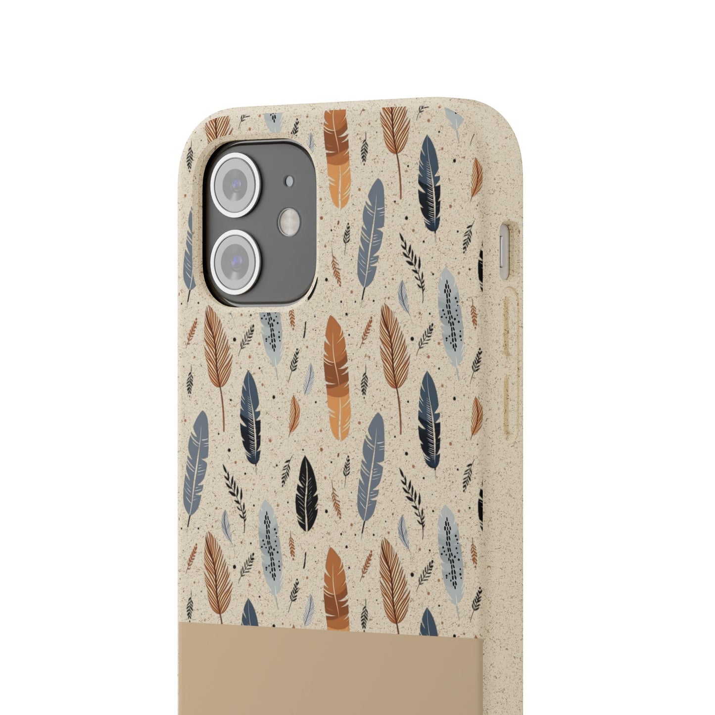 Personalized Whispering Feathers Samsung Biodegradable Case, Custom Name Case.